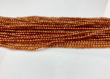 BEST DEAL 2-2.5 mm AAA Faceted Round Tiny Spessartite Garnet Gemstone Beads Genuine Natural Garnet Loose Beads 13 Inches Strand #2500