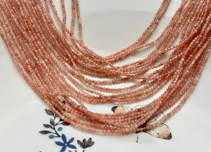 BEST DEAL 2mm 2.5mm Natural Faceted Round Sunstone Gemstone Beads Genuine Natural Orange Gemstone Loose Beads 15.5 Inches Strand #2527