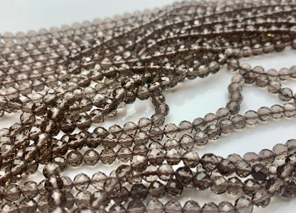 BEST DEAL 4 mm Natural Faceted Round Smoky Quartz Gemstone Beads Genuine Natural Quartz Gemstone Loose Beads 15.5 Inches Strand #2597