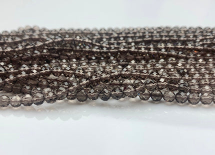 BEST DEAL 4 mm Natural Faceted Round Smoky Quartz Gemstone Beads Genuine Natural Quartz Gemstone Loose Beads 15.5 Inches Strand #2597