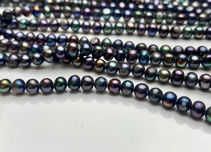 4 mm or 5 mm Peacock Potato Freshwater Pearl Beads Genuine Cultured Freshwater Pearl Beads Wedding Bridal Pearls #1541