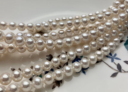 6mm 7mm 8mm AAA Extra Shiny Natural White Perfect Round Freshwater Pearl Genuine Natural Pearl Bead High Luster White Bridal Pearls #P1440