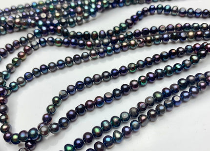 4 mm or 5 mm Peacock Potato Freshwater Pearl Beads Genuine Cultured Freshwater Pearl Beads Wedding Bridal Pearls #1541