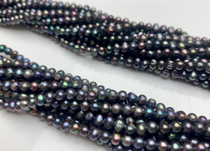 4 mm or 5 mm Peacock Potato Freshwater Pearl Beads Genuine Cultured Freshwater Pearl Beads Wedding Bridal Pearls #1541