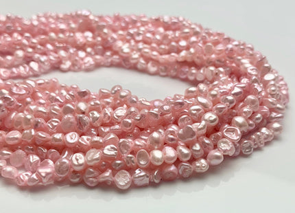 5-7 mm AA Baby Pink Keshi Freshwater Nugget Pearl Beads Center Drilled Keshi Nugget Beads Genuine Baby Pink Freshwater Pearls #P1060