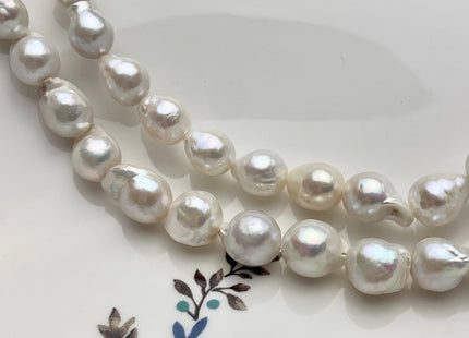8-9x10-12 mm AAAA Very Rare Baroque Natural White Freshwater Pearls Top Quality Super High Luster White Baroque Pearls #P1599
