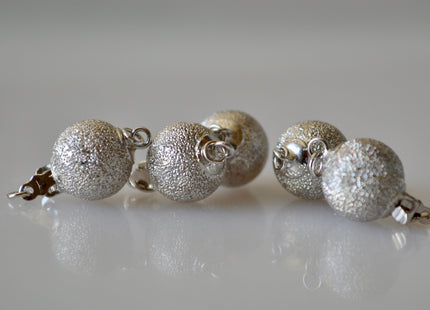 6mm 8 mm & 10mm Genuine .925 Sterling Silver Stardust Clasp Sterling Silver Ball Clasp 925 Stardust Silver Ball Safety Clasps #10338