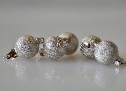 6mm 8 mm & 10mm Genuine .925 Sterling Silver Stardust Clasp Sterling Silver Ball Clasp 925 Stardust Silver Ball Safety Clasps #10338