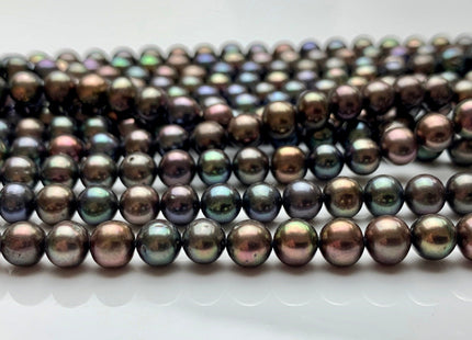 6.5-7 mm AA Metallic Peacock Color Potato Freshwater Pearl Beads Genuine High Luster Freshwater Peacock Colored Pearls #1996