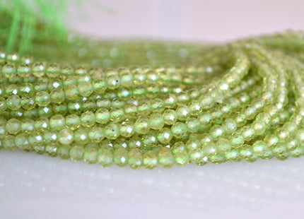 WHOLESALE AAA Natural 3mm Peridot Gemstone Beads Natural Green Color Faceted Round Shape Peridot #2064