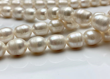 11x14 mm Natural White Rice/Oval Potato Freshwater Pearls Genuine Natural Freshwater Pearl Beads #1477