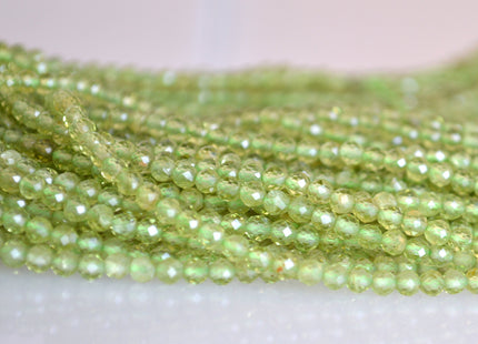 WHOLESALE AAA Natural 3mm Peridot Gemstone Beads Natural Green Color Faceted Round Shape Peridot #2064