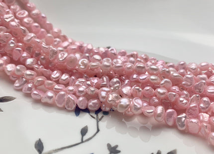 5-7 mm AA Baby Pink Keshi Freshwater Nugget Pearl Beads Center Drilled Keshi Nugget Beads Genuine Baby Pink Freshwater Pearls #P1060