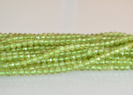 WHOLESALE AAA Natural 3mm Peridot Gemstone Beads Natural Green Color Faceted Round Shape Peridot #2064