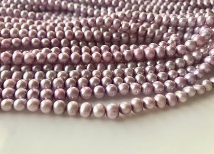 5-6 mm Rare Lilac Purple Color Potato Freshwater Pearl Beads Genuine High Luster Lavender Color Freshwater Potato Pearls #1536