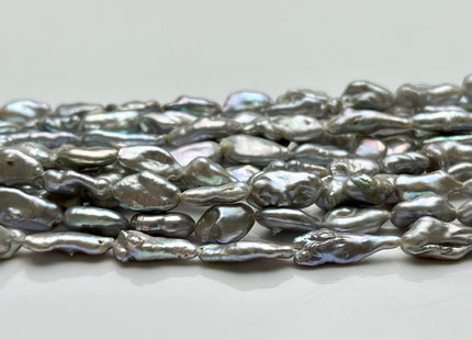 6-7x12-16 mm AAA Gray Color Keshi Nugget Freshwater Pearl Beads High Luster Very Rare Genuine Freshwater Tiny Keshi Nugget Pearls #P1734