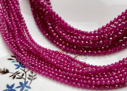2mm 3mm or 4mm AAA Micro Faceted Round Red Gemmy Ruby Gemstone Beads Heat Treated Quality Faceted Ruby Gemstone Loose Beads #3929