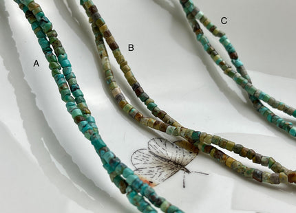 3 mm 100% All Natural Turquoise Heishi Rondelle Shape Genuine Rare Natural Color Turquoise Gemstones Loose Beads 15.5 Inches Strand #2973