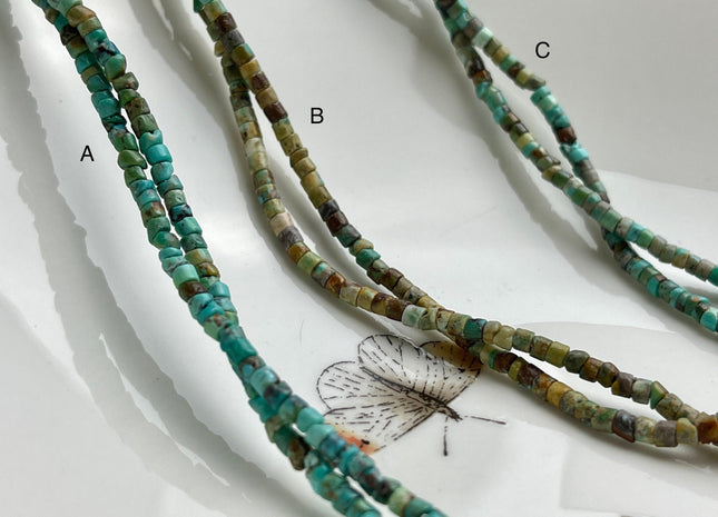 3 mm 100% All Natural Turquoise Heishi Rondelle Shape Genuine Rare Natural Color Turquoise Gemstones Loose Beads 15.5 Inches Strand #2973