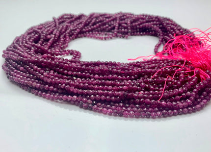 2mm 3mm 4mm AAA Micro Faceted Round Red Ruby Gemstone Beads Quality Faceted Ruby Gemstone Loose Beads #2325