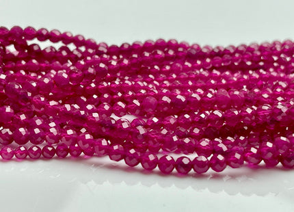 2mm 3mm or 4mm AAA Micro Faceted Round Red Gemmy Ruby Gemstone Beads Heat Treated Quality Faceted Ruby Gemstone Loose Beads #3929