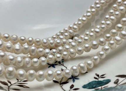 8-9 mm or 9-10 mm Natural White Potato Freshwater Pearls Genuine Natural Freshwater Pearl Beads White Freshwater Pearls #P2057