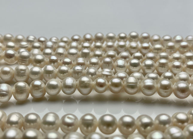 8-9 mm or 9-10 mm Natural White Potato Freshwater Pearls Genuine Natural Freshwater Pearl Beads White Freshwater Pearls #P2057