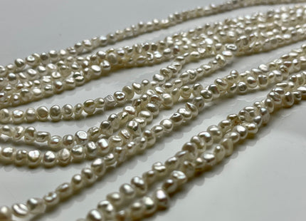 3-4mm AAA Natural White Keshi Nugget Freshwater Pearl Beads Keshi Pearls Genuine Freshwater Very Rare Tiny Keshi Nugget Pearls #P2126