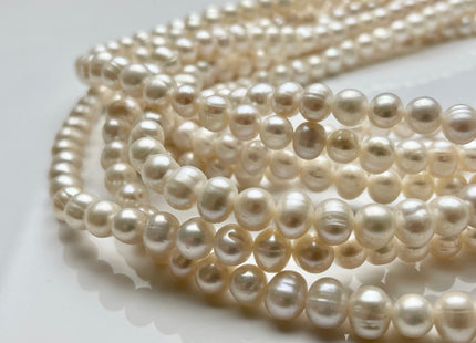 8-9 mm or 9-10 mm Natural White Potato Freshwater Pearls Genuine Natural Freshwater Pearl Beads White Freshwater Pearls #P2057