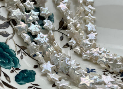 3 Pieces 10-11 mm Rare Natural White Star Flower Shape Genuine Freshwater Pearl Beads Genuine High Luster Limited Edition Beads #P2142