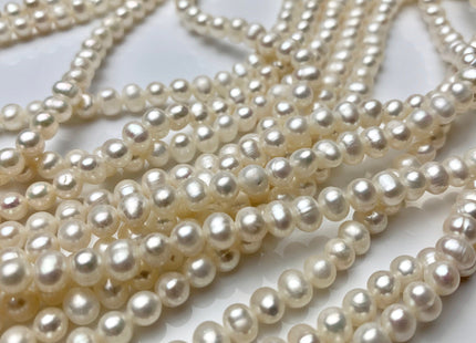 WHOLESALE 4x5-5.5 mm Natural White Potato Freshwater Pearl Seed Beads Genuine Natural Small Pearl Beads White Bridal Pearls #222