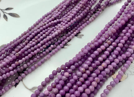 2mm 3mm 4mm Natural Color Micro Faceted Round Tiny Phosphosiderite Gemstone Beads Genuine Purple Color Phosphosiderite 15.5 Inches #3691
