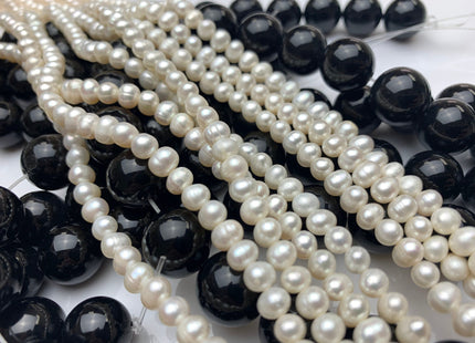 WHOLESALE 4x5-5.5 mm Natural White Potato Freshwater Pearl Seed Beads Genuine Natural Small Pearl Beads White Bridal Pearls #222