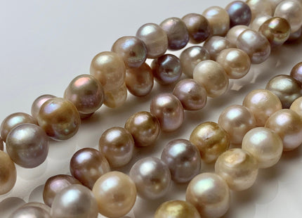 9-10mm AA Natural Seaweed Color Freshwater Pearls Potato Pearl Beads Genuine Natural Seaweed Pink Freshwater Potato Pearls 45 Pieces #P1467