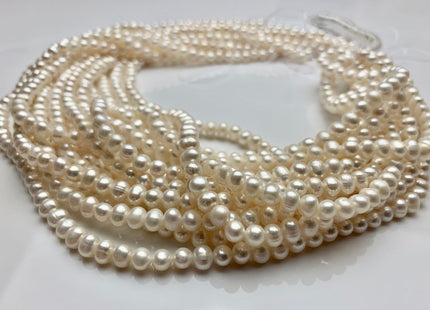 WHOLESALE 4x5-5.5 mm Natural White Potato Freshwater Pearl Seed Beads Genuine Natural Small Pearl Beads White Bridal Pearls #222