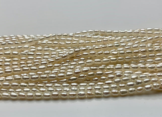 2-2.5x3.5 mm AAAA Natural White Rice Tiny Seed Freshwater Pearls High Luster Very Rare Genuine Natural High Luster Freshwater Pearls #P1480