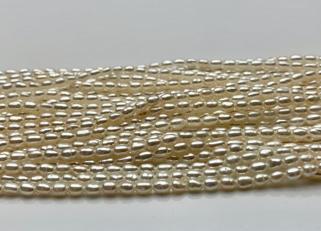 2-2.5x3.5 mm AAAA Natural White Rice Tiny Seed Freshwater Pearls High Luster Very Rare Genuine Natural High Luster Freshwater Pearls #P1480