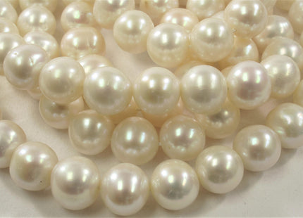 10-11 mm High Luster Natural White Potato Freshwater Pearl Beads, Genuine Cultured Pearls, White Natural Freshwater Pearl Beads #569