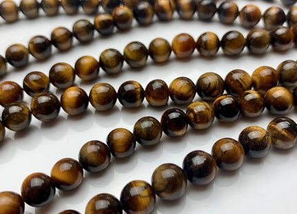 4mm 6mm 8mm 10mm 12mm Smooth Round Yellow Tiger Eyes GemStone Beads #5000
