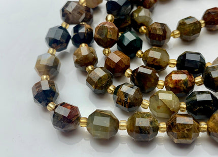 7x8mm 11x12mm AAA Half Strand Faceted Energy Prism Cut Pietersite Gemstone Genuine Double Terminated Points Multi Brown Pietersite #3667
