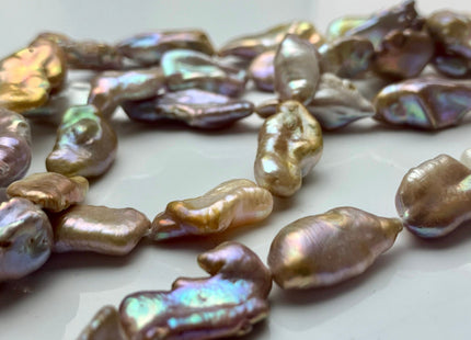 9-10x16-20 mm Biwa Stick Pearl Natural Seaweed Mauve Color Freshwater Pearl Beads Genuine Natural Biwa Stick Pearl #203