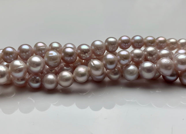 6.5-7 mm AA Natural Light Pink/Peach Pink/Mauve Pink Potato Freshwater Pearls Genuine High Luster Natural Pink Color Freshwater Pearls #1385