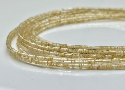 2x4 mm Tube Shape Watermelon Quartz Gemstone Beads Genuine Gold Color Quartz Gemstones Loose Spacer Beads 15.5 Inches Strand #3934