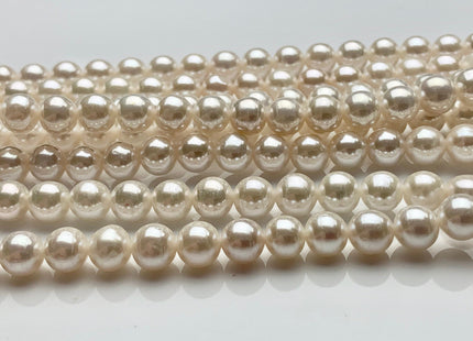 6-6.5mm AAA Extra Shiny Natural White Round Freshwater Pearl Genuine Natural Pearl Bead High Luster White Bridal Pearls 69 Beads #P1603