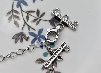 7x10x15 mm 925 Sterling Silver Lobster Clasp Multi Strand Extender Clasp Genuine 925 Sterling Silver Finding Clasps w/CZ DIY Jewelry #10128