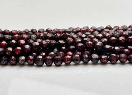 5mm Faceted Potato Freshwater Pearl Burgundy Red Color Genuine Very Rare Shiny Faceted Cultured Freshwater Pearl 74 Pieces #P2005