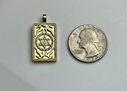 Arcana Tarot Card Charms for Necklace, 18K Gold Filled Charm Pendant With CZ, Antique Charms for Jewelry Making, One Piece #CR0001