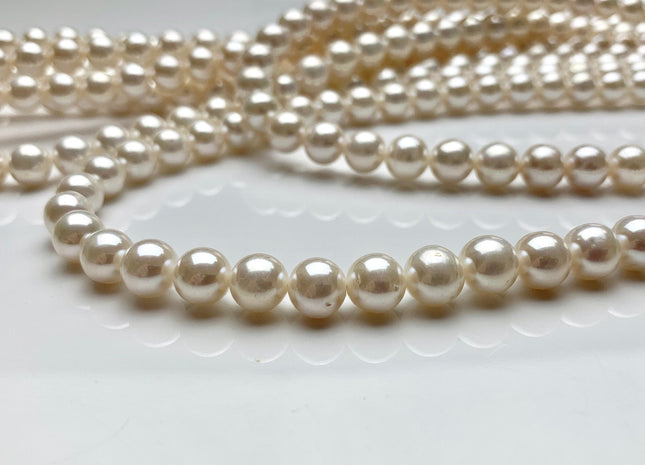 8 mm AAA Extra Shiny Natural White Perfect Round Freshwater Pearls Genuine Natural Pearl Beads High Luster White Bridal Pearls #1803