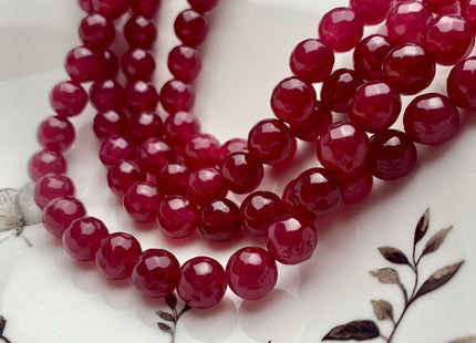 10 mm Faceted Round Fire Agate Gemstone Beads Heat Treated Ruby Pink Color Natural Fire Agate 15.5 Inches Strand #2660