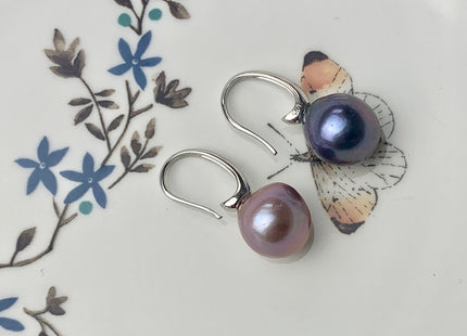 One Pair 925 Sterling Silver/Gold Simple Hook Earring Setting 925 Sterling Silver Earring Hook Findings For Half Drilled Pearls #10168
